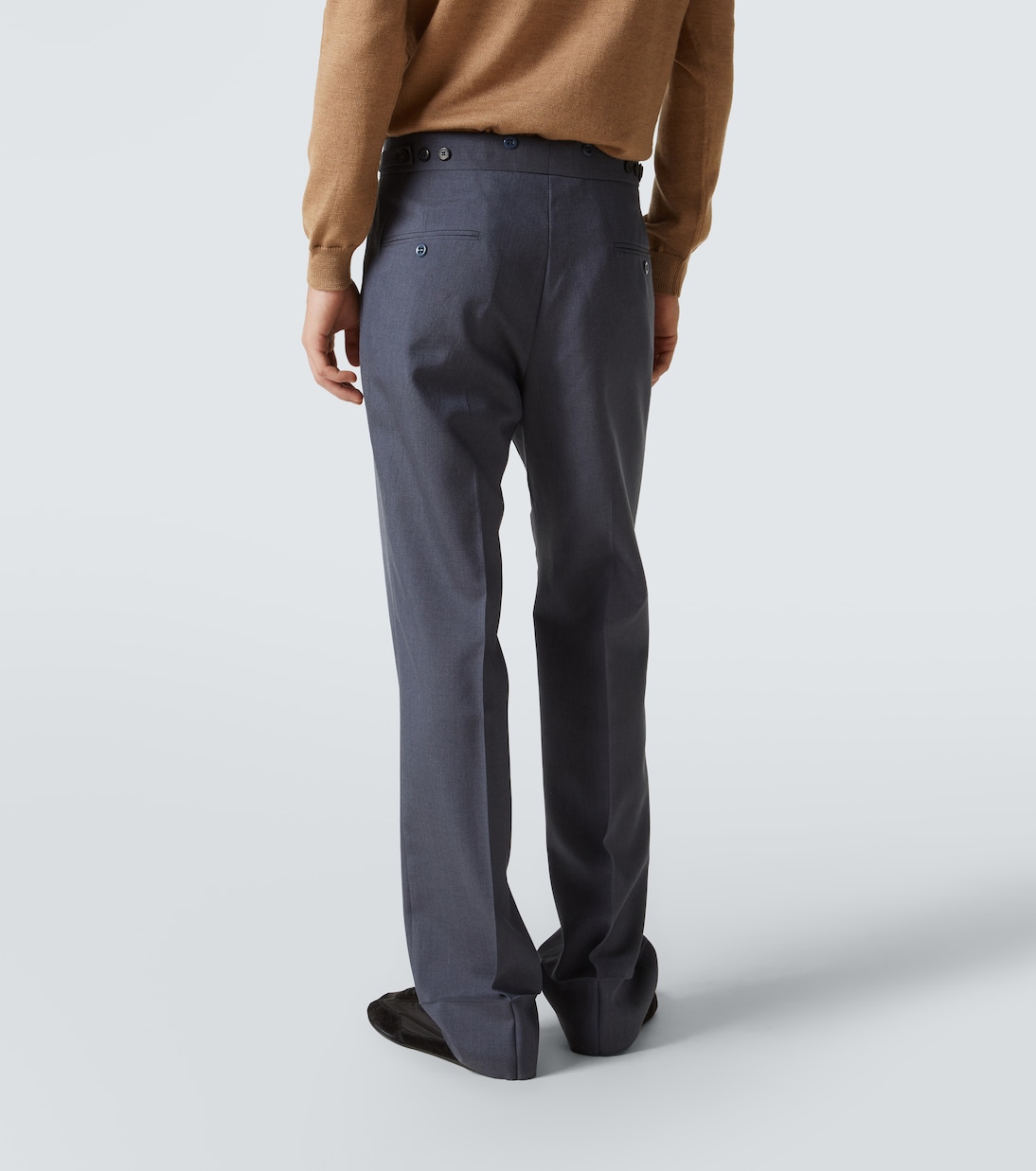 Pantaloni regular in mohair e seta | Prada