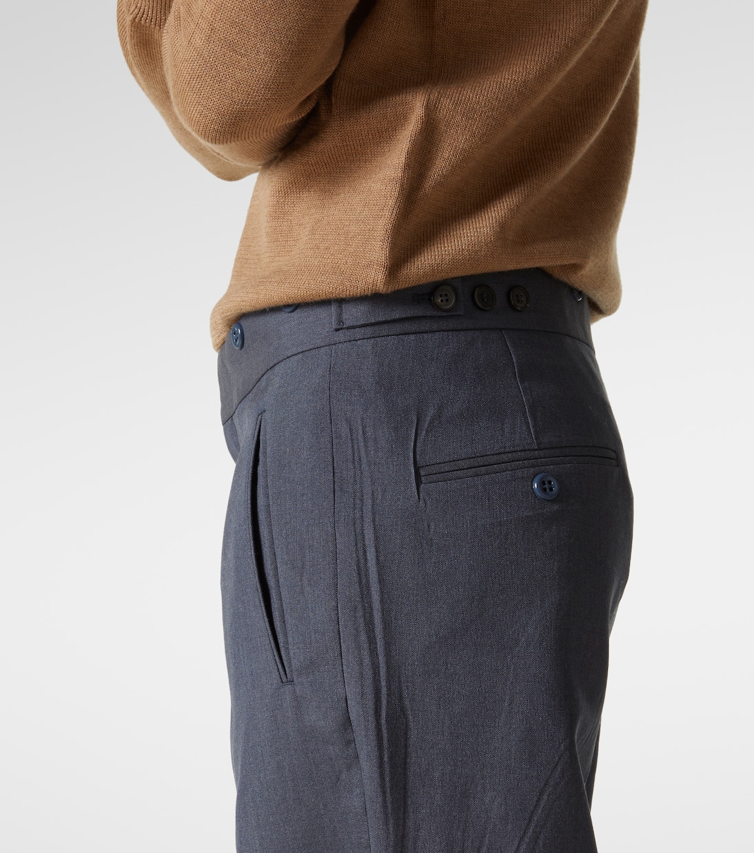 Pantaloni regular in mohair e seta | Prada