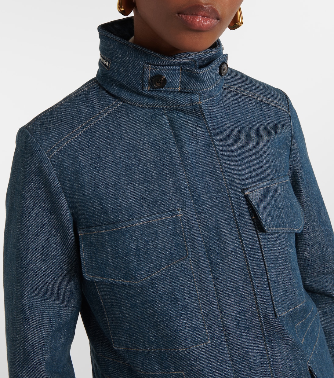 Traveller Mini denim field jacket | Loro Piana
