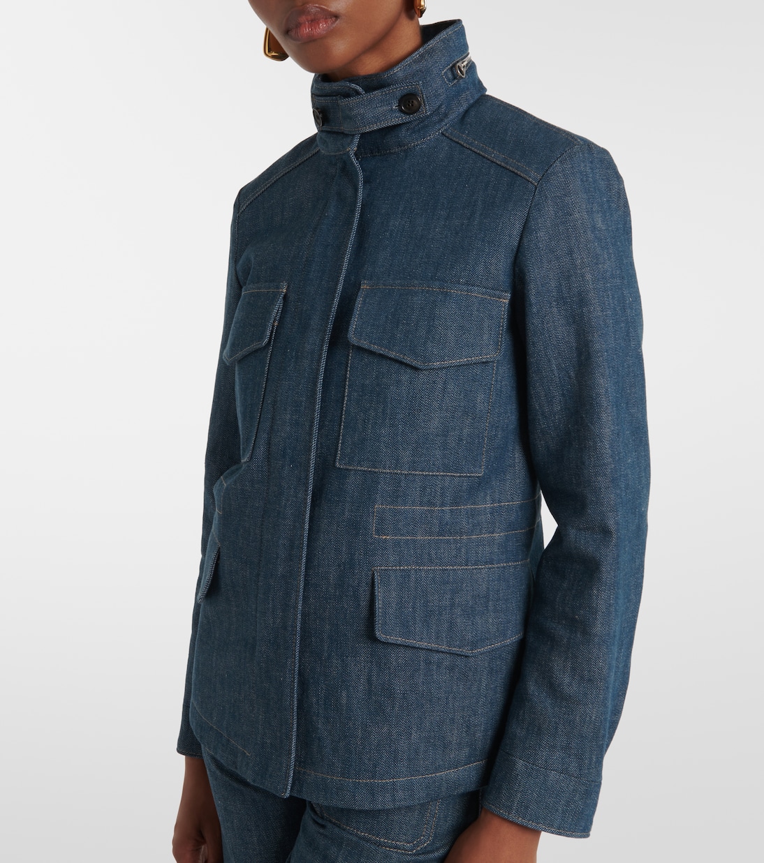 Traveller Mini denim field jacket | Loro Piana
