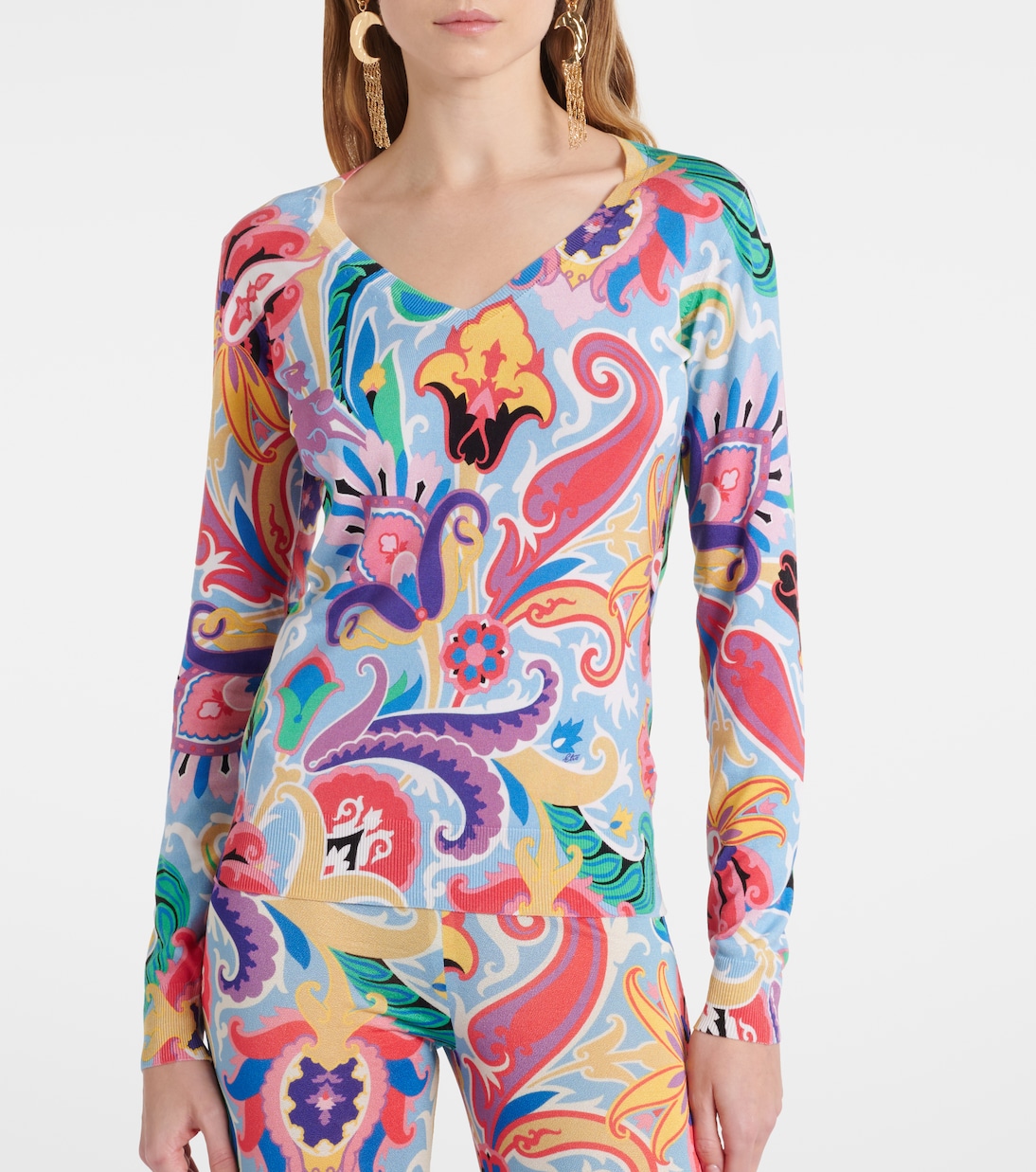 Pull en soie mélangée à motif cachemire | Etro