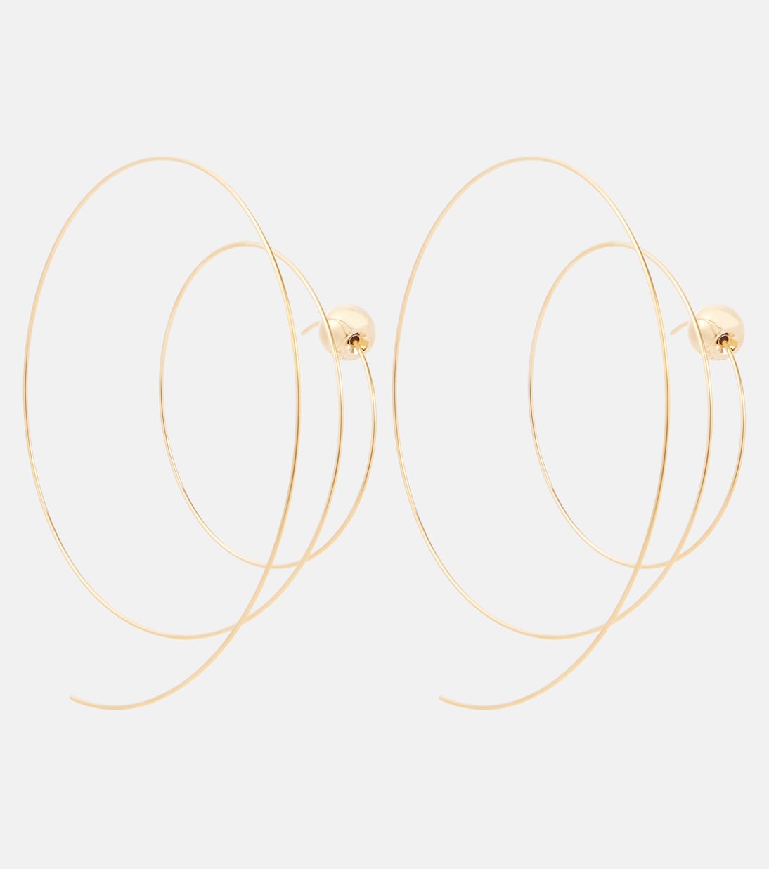 Orecchini Thin Spiral S in acciaio inox bagnato in oro | Alaïa