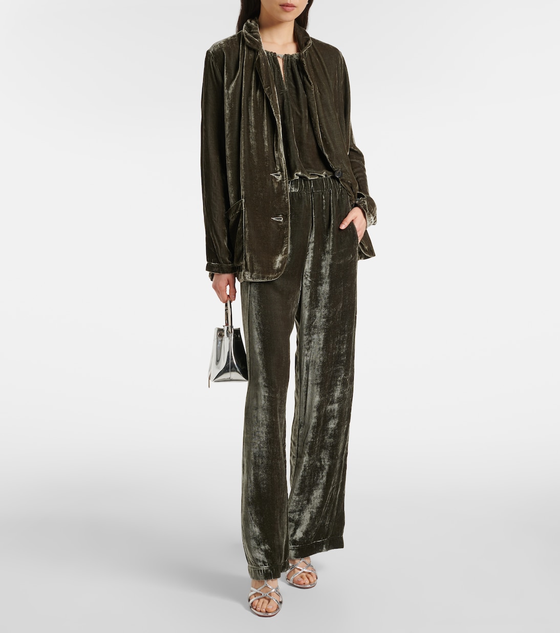 Gerade Hose Sorine aus Samt | Velvet