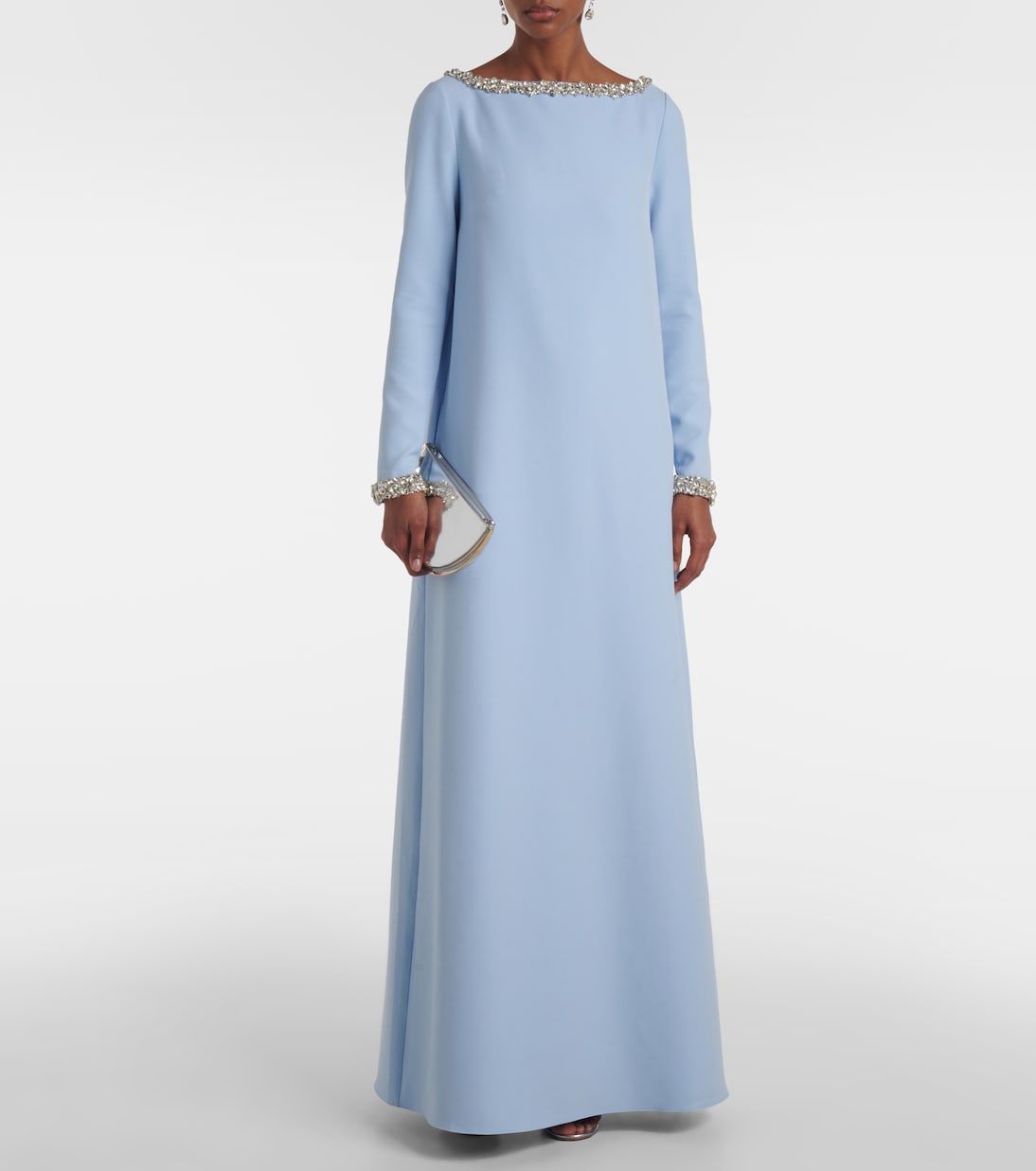 Naimal embellished caped gown | Safiyaa