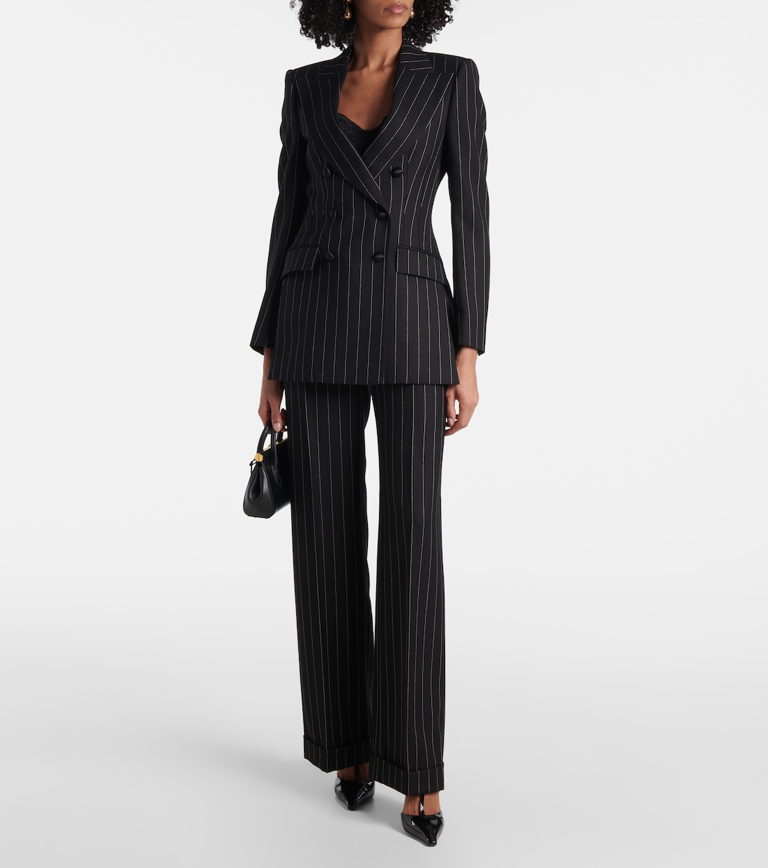Pantaloni regular in lana a righe | Dolce&Gabbana