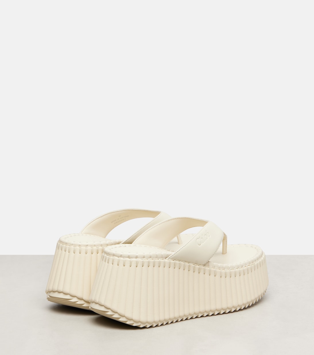 Nama 80 leather platform thong sandals | Chloé