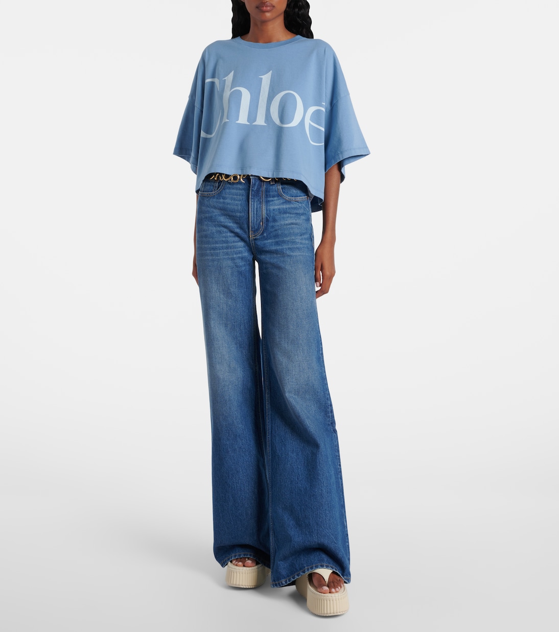 Nama 80 leather platform thong sandals | Chloé