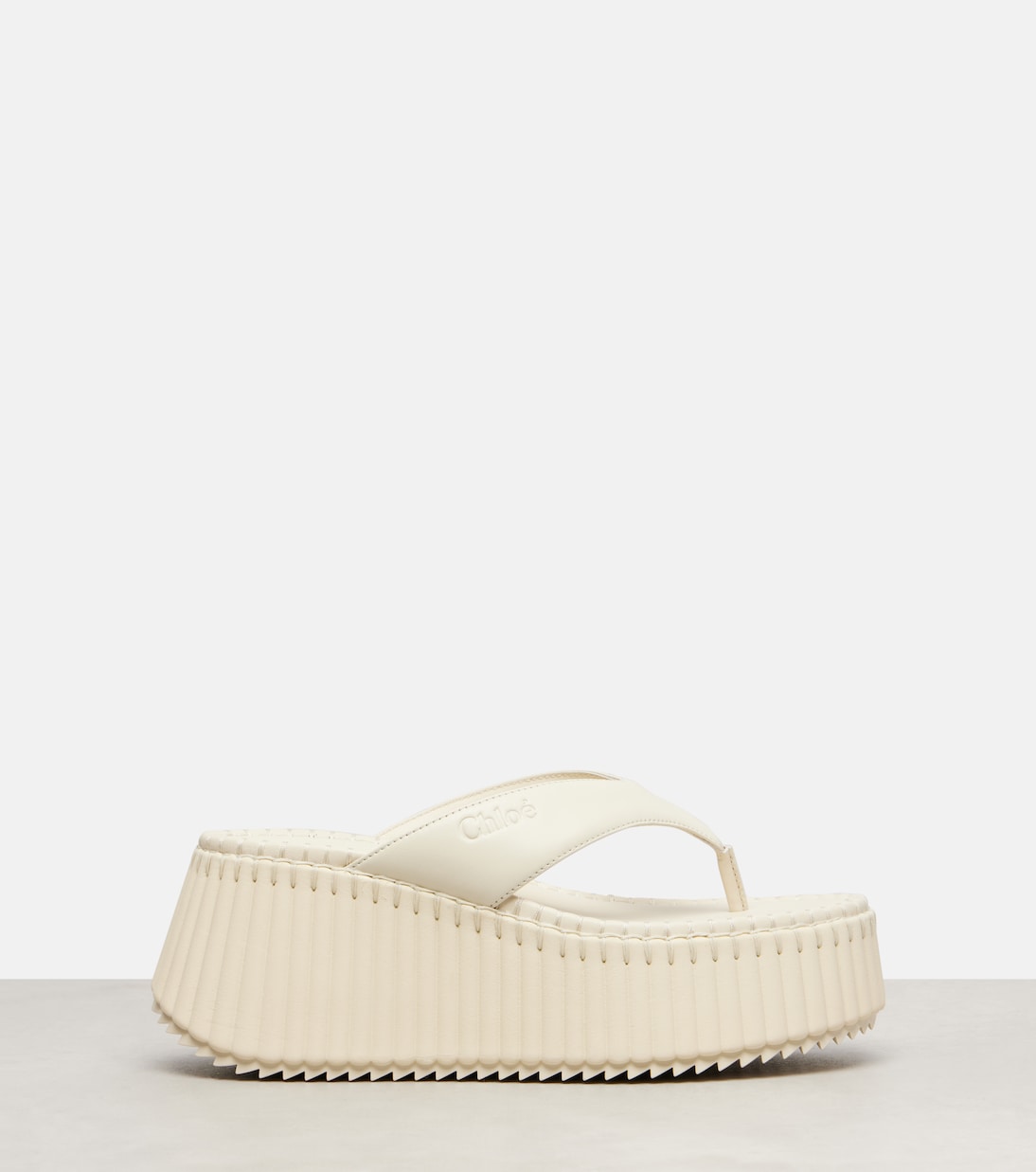 Nama 80 leather platform thong sandals | Chloé