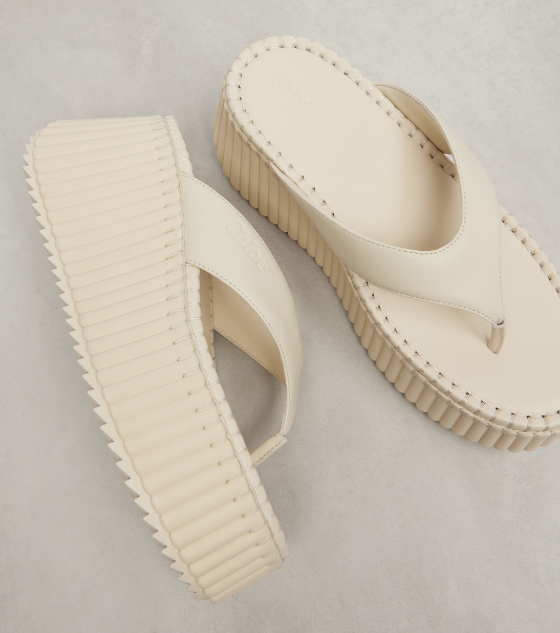 Nama 80 leather platform thong sandals | Chloé