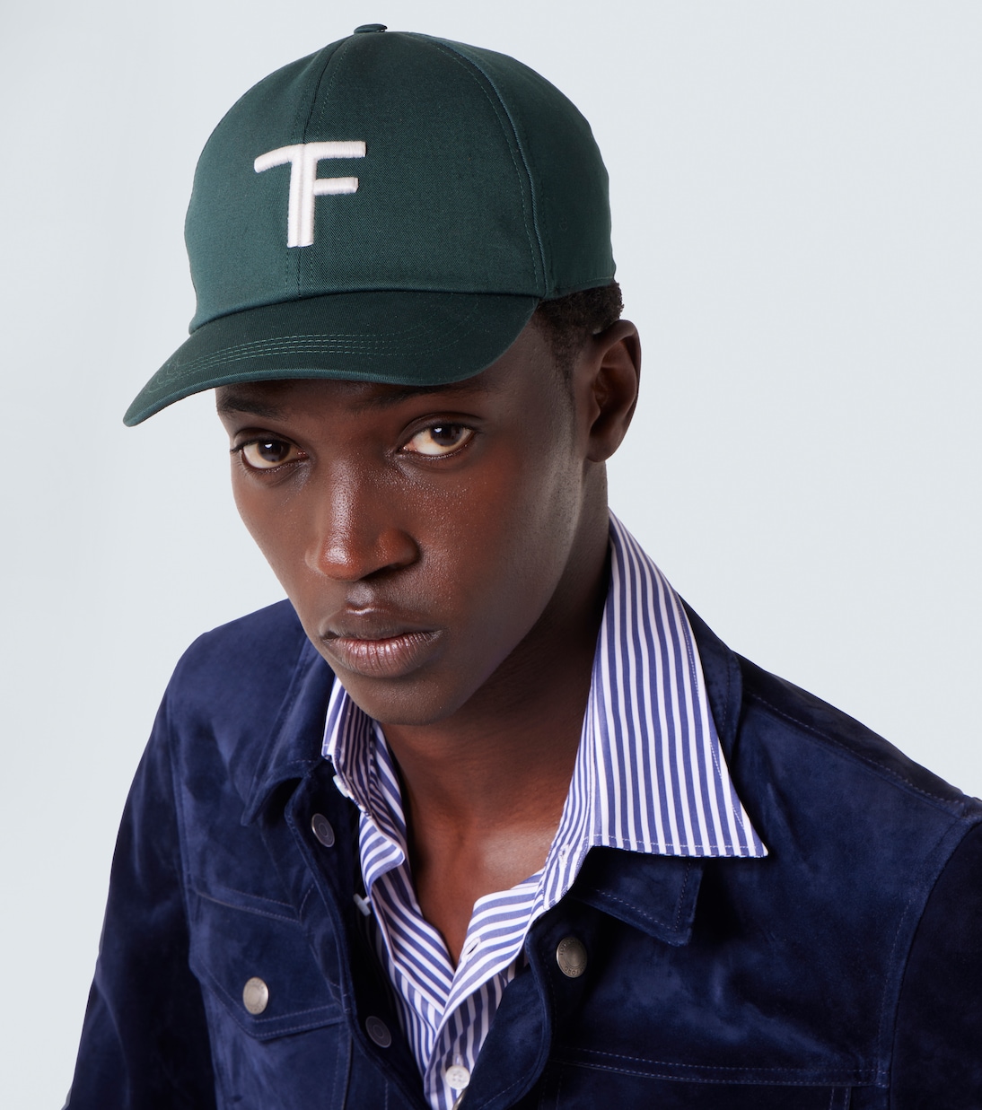 Casquette TF brodée à cuir | Tom Ford