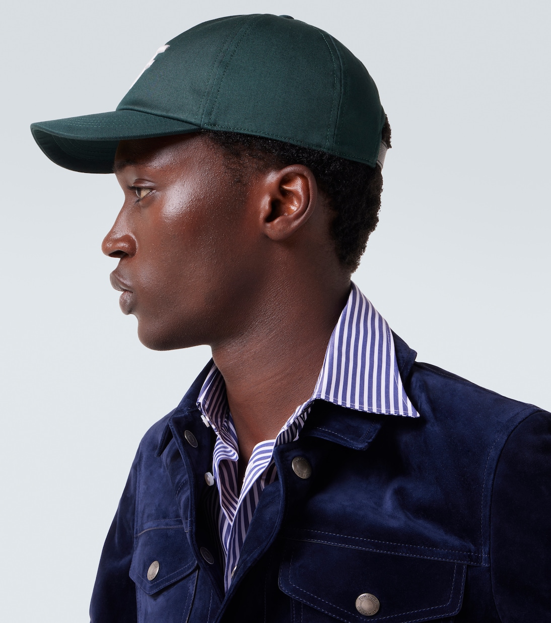 Casquette TF brodée à cuir | Tom Ford