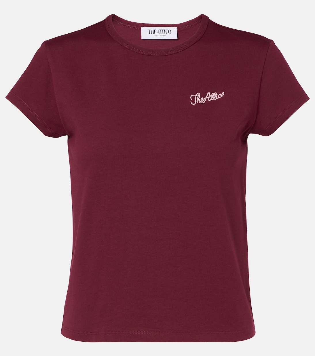 Logo cropped cotton jersey T-shirt | The Attico