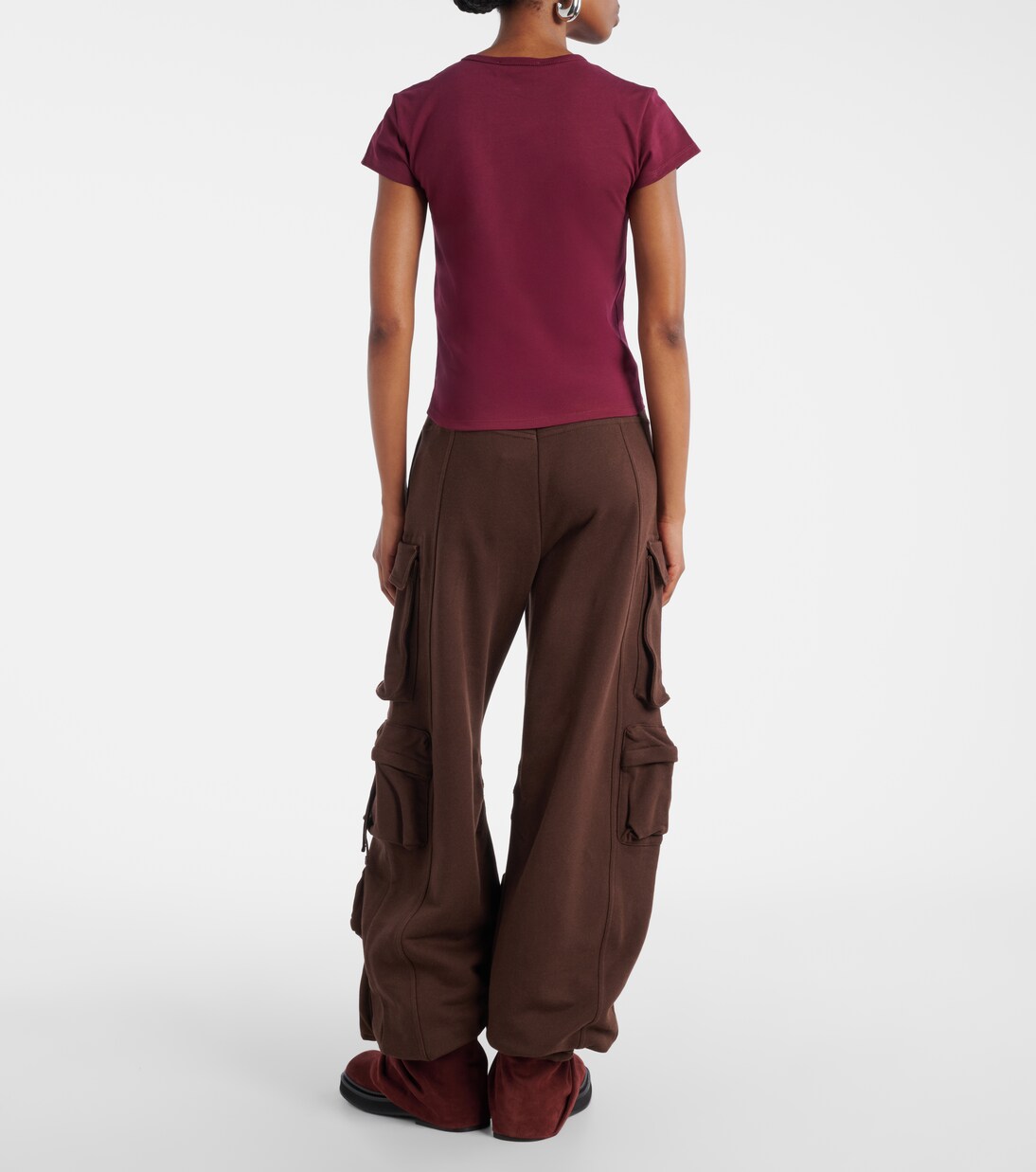Logo cropped cotton jersey T-shirt | The Attico