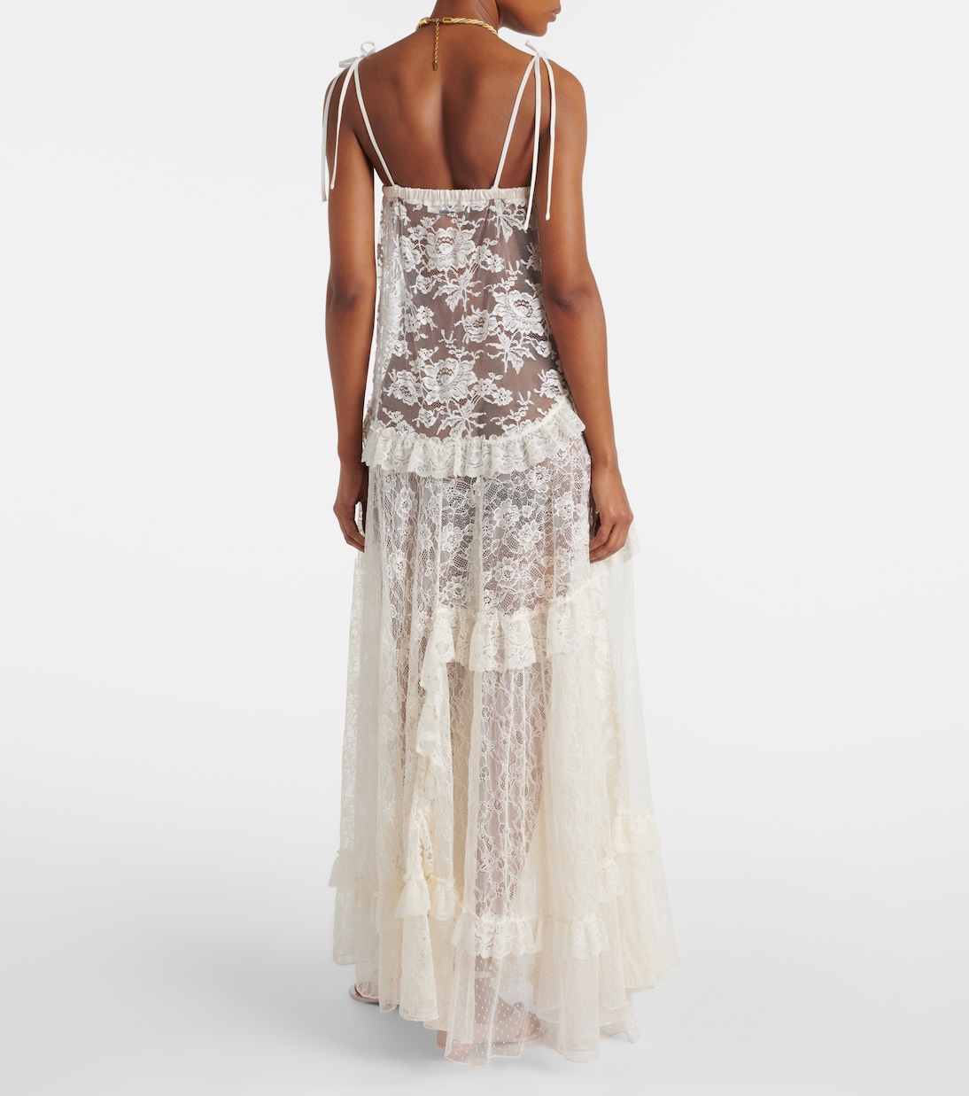 Robe longue en dentelle | Chloé