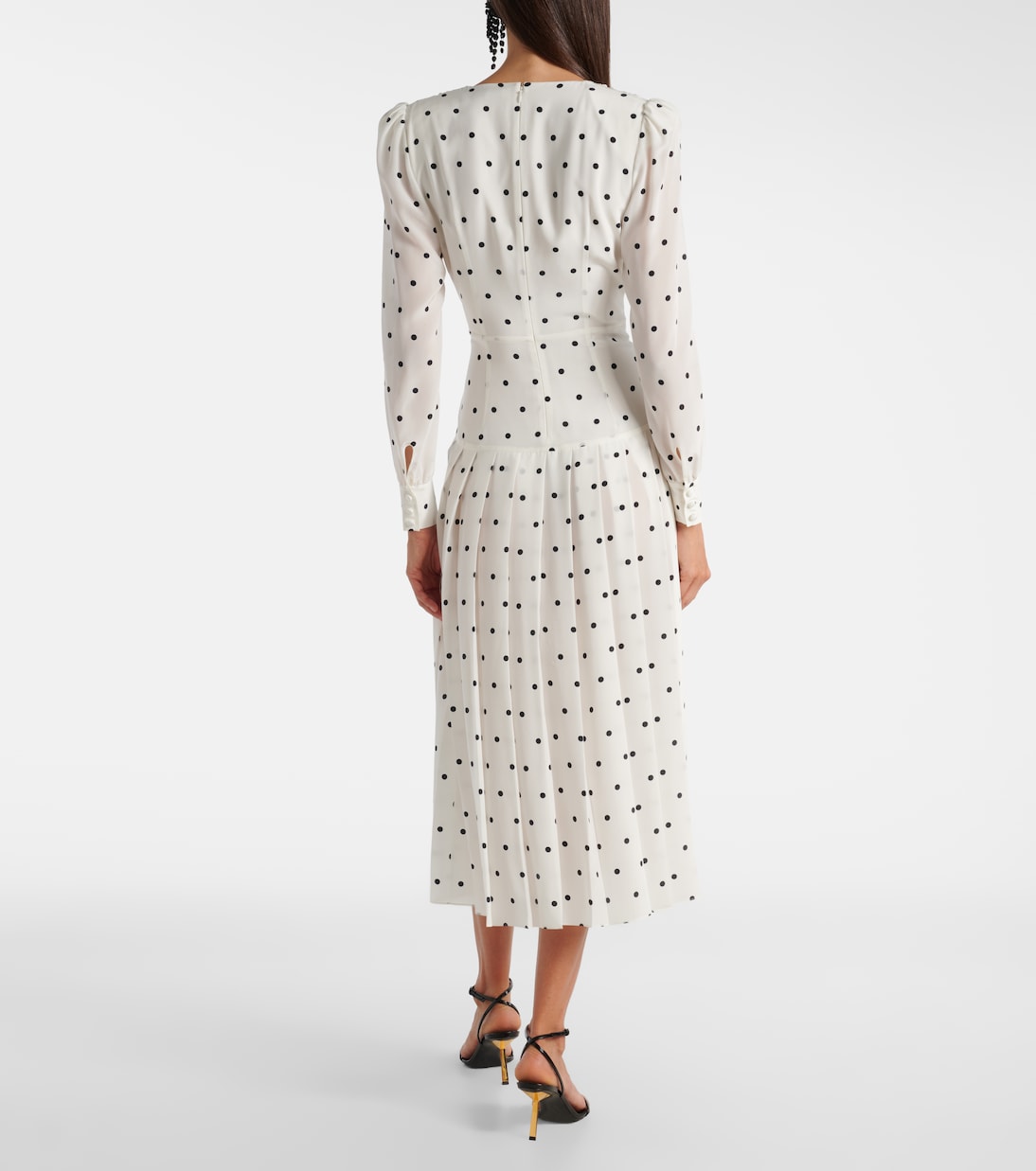  Polka-dot silk midi dress | Alessandra Rich