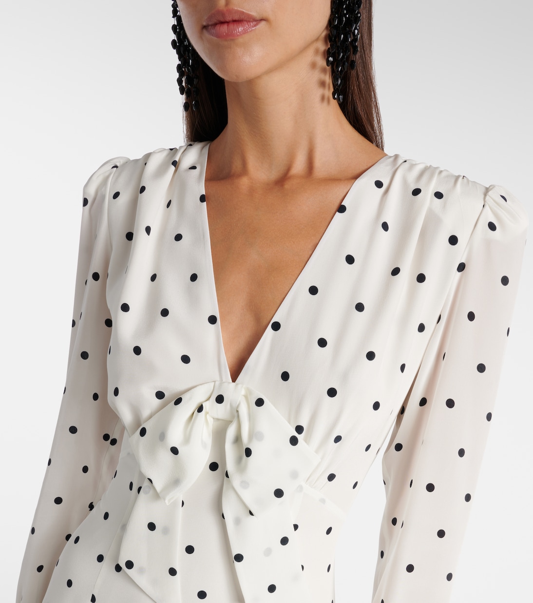  Polka-dot silk midi dress | Alessandra Rich