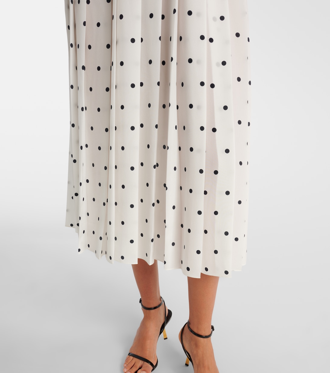  Polka-dot silk midi dress | Alessandra Rich