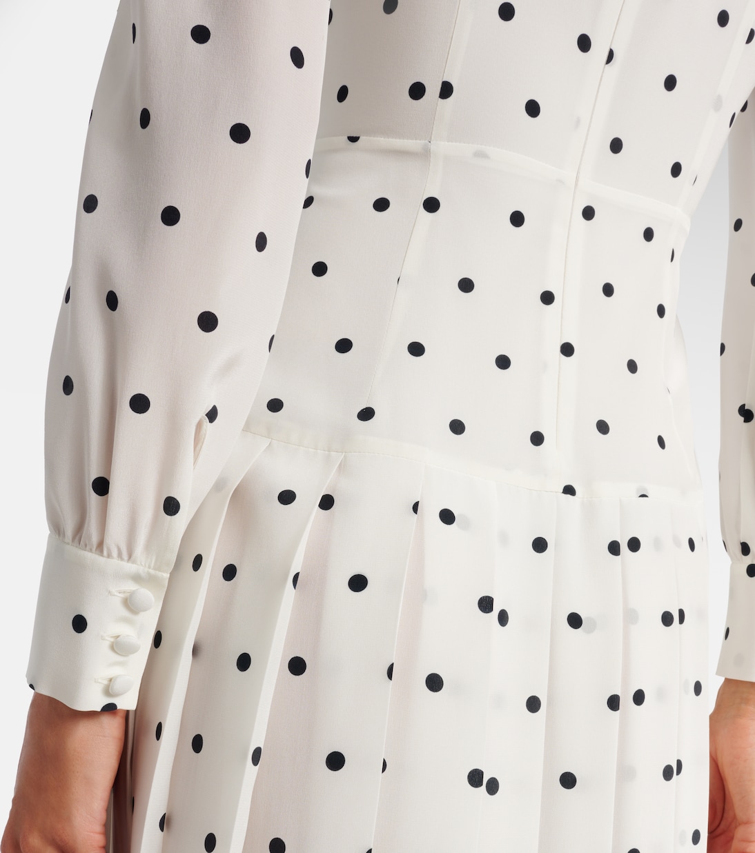  Polka-dot silk midi dress | Alessandra Rich