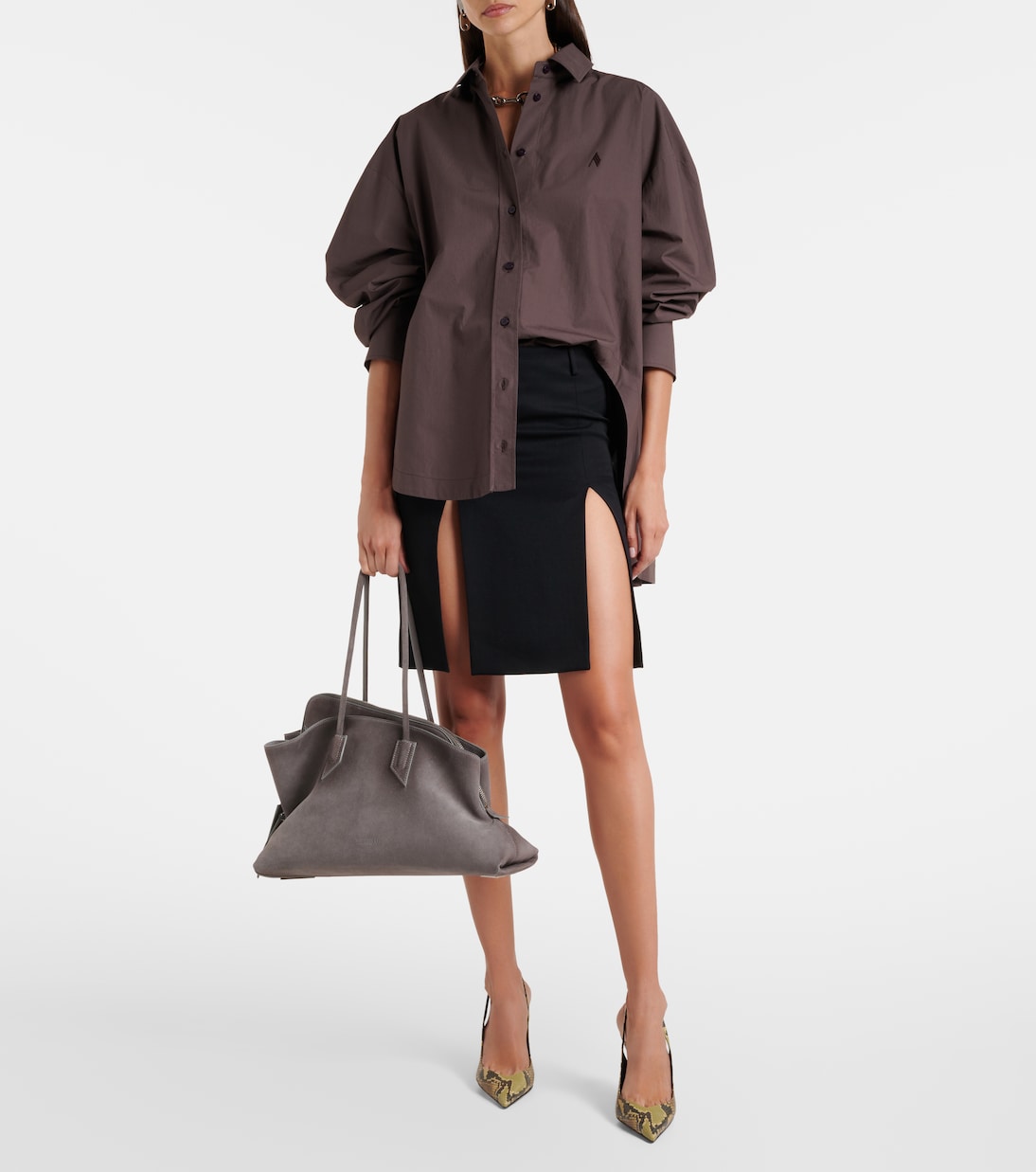 La Passeggiata Medium suede tote bag | The Attico