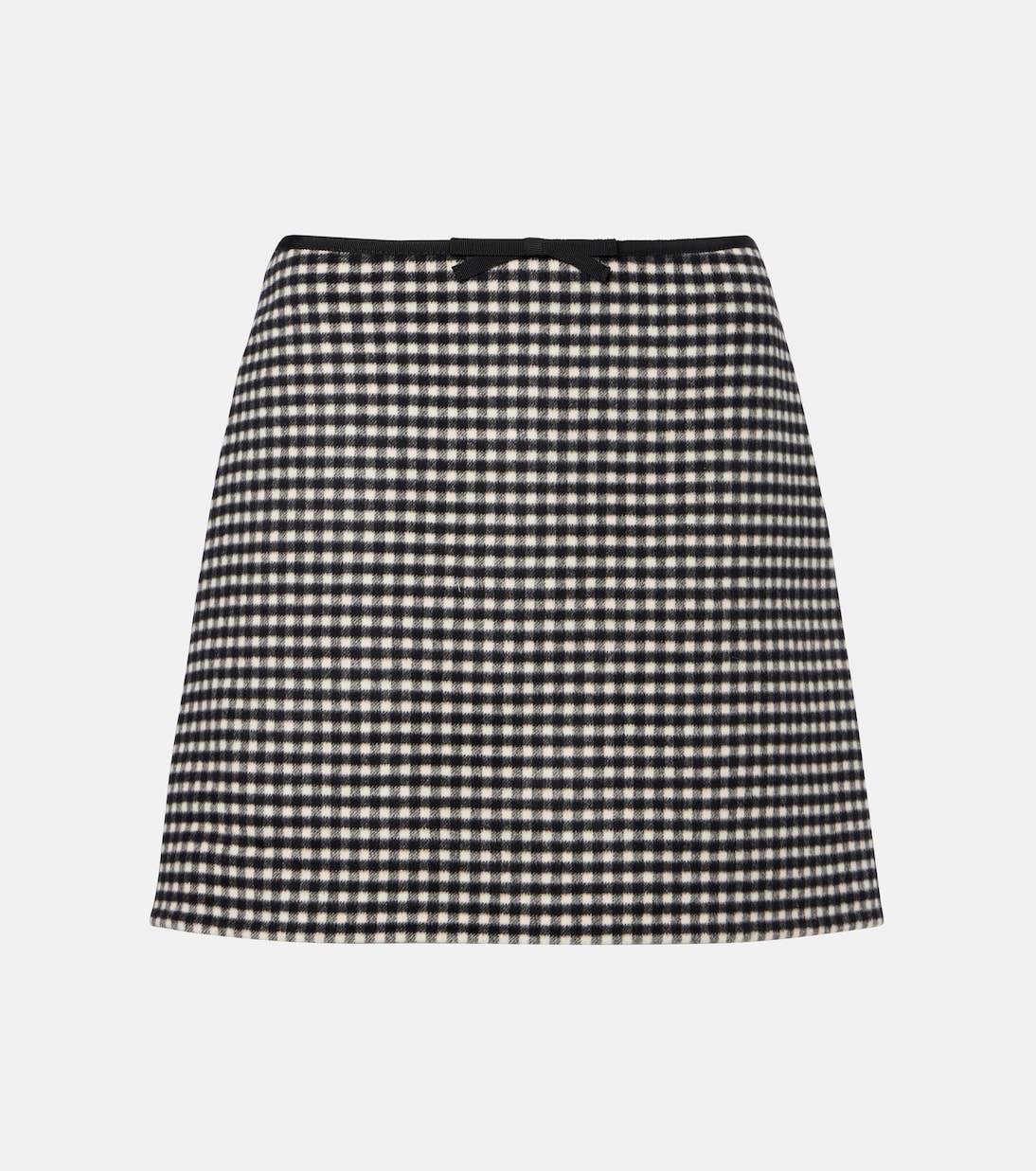 Mini-jupe en laine et cachemire à carreaux | Valentino