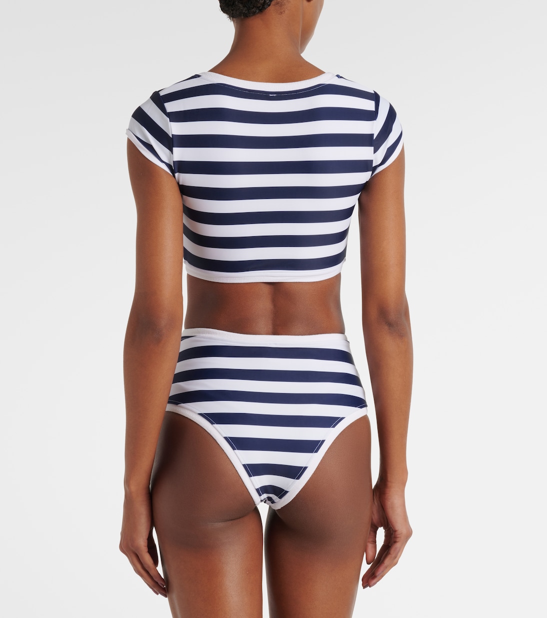 Grace striped high-rise bikini bottoms | Same