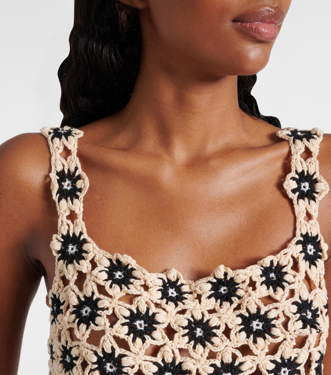 Top raccourci Luminary en crochet de coton | The Upside