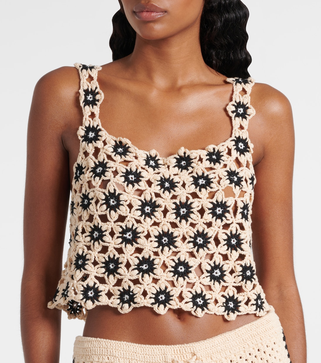 Top raccourci Luminary en crochet de coton | The Upside