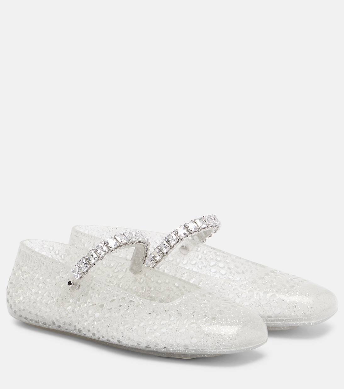Mary-Jane-Ballerinas Jelly mit Kristallen | Jimmy Choo