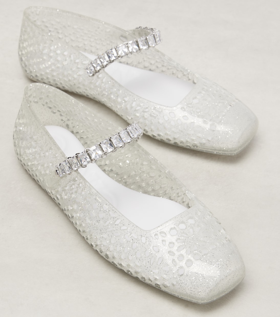 Mary-Jane-Ballerinas Jelly mit Kristallen | Jimmy Choo