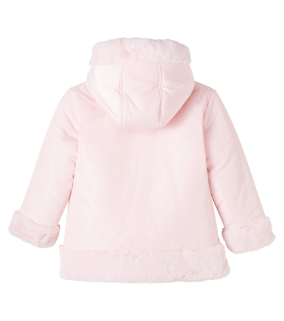 Reversible faux fur-trimmed puffer jacket | Tartine et Chocolat