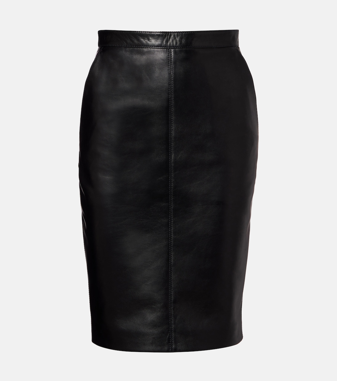 高腰皮革迷你半身裙 | Saint Laurent