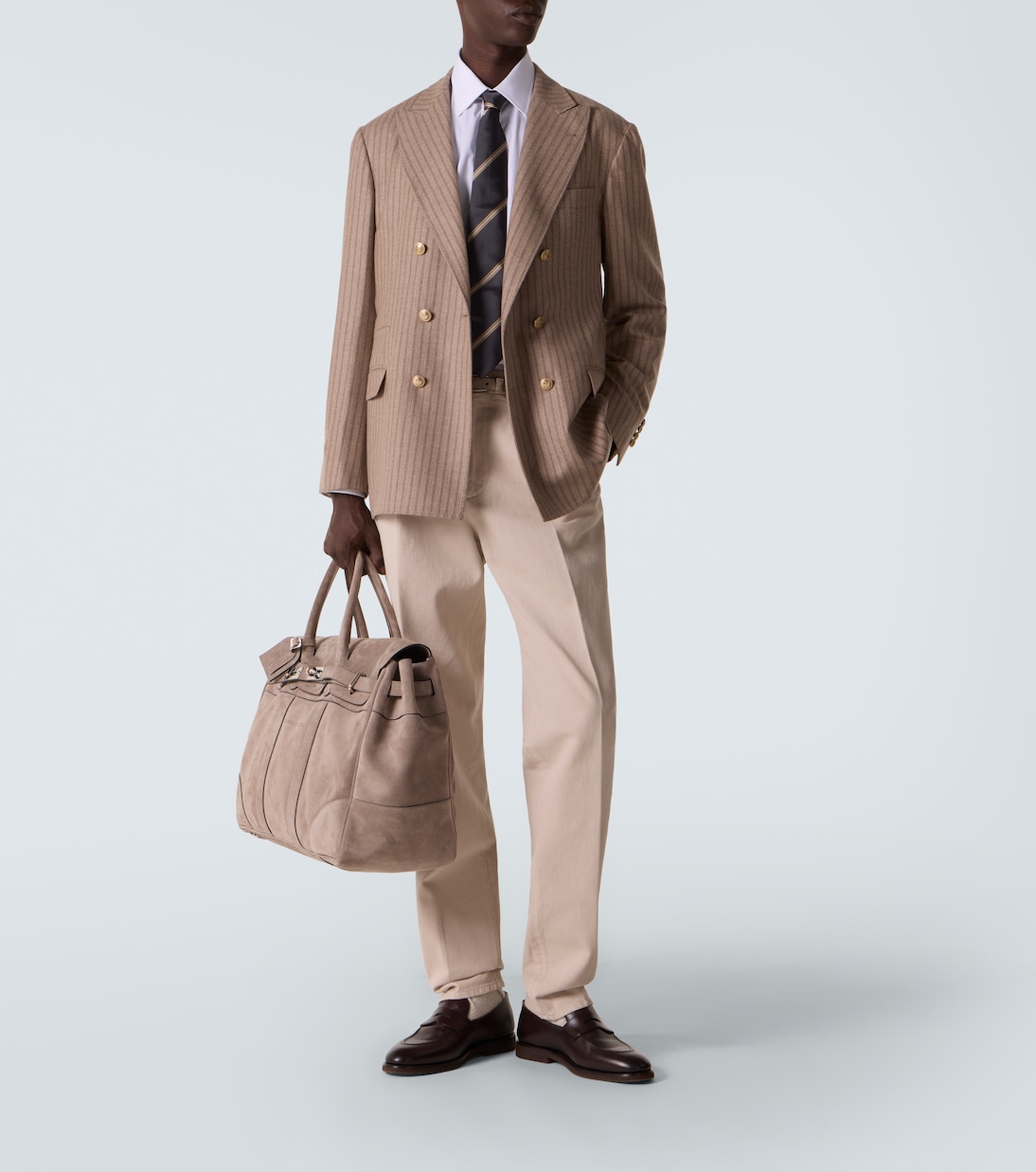 Sac de voyage en daim | Brunello Cucinelli