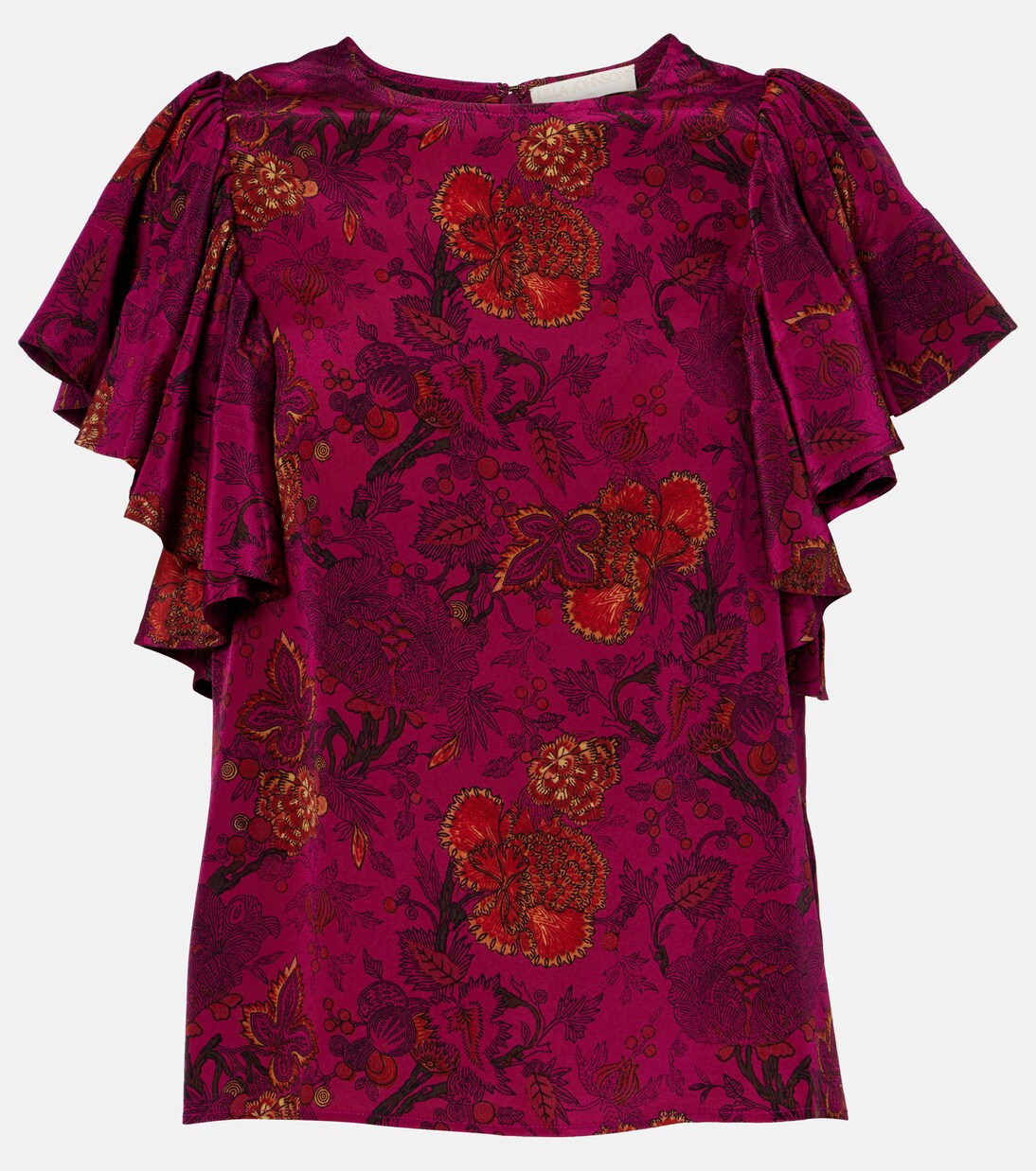 Lena floral silk crêpe de chine top | Ulla Johnson