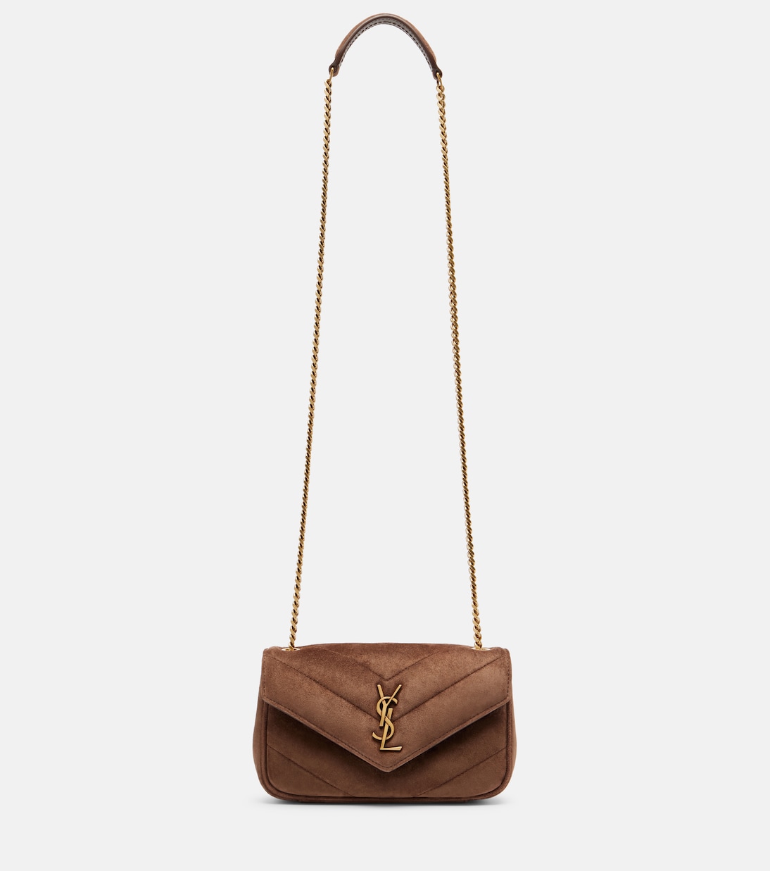 Sac Loulou Mini en daim matelassé | Saint Laurent