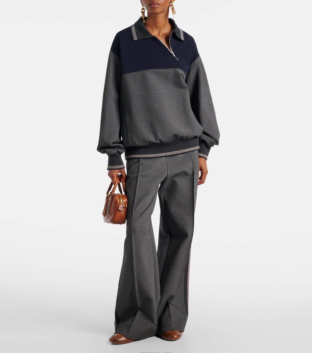 Knitted straight pants | Miu Miu