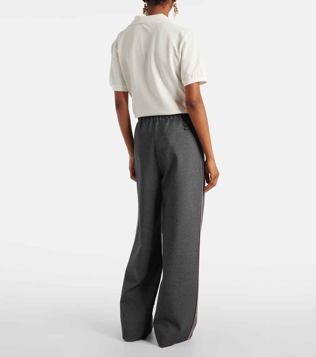 Knitted straight pants | Miu Miu