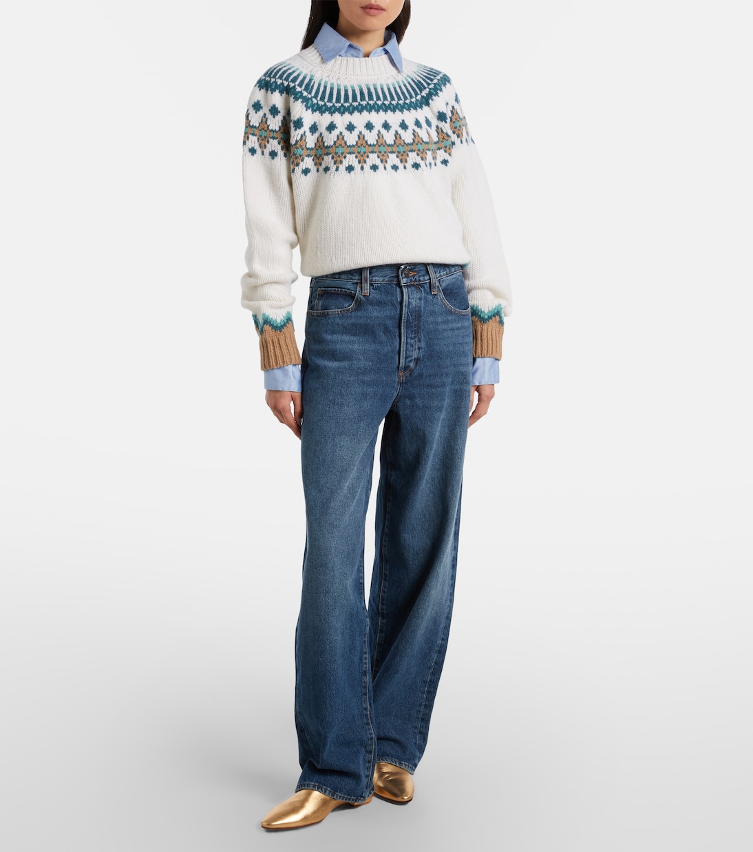 Jeans anchos Detour de tiro alto | Frame