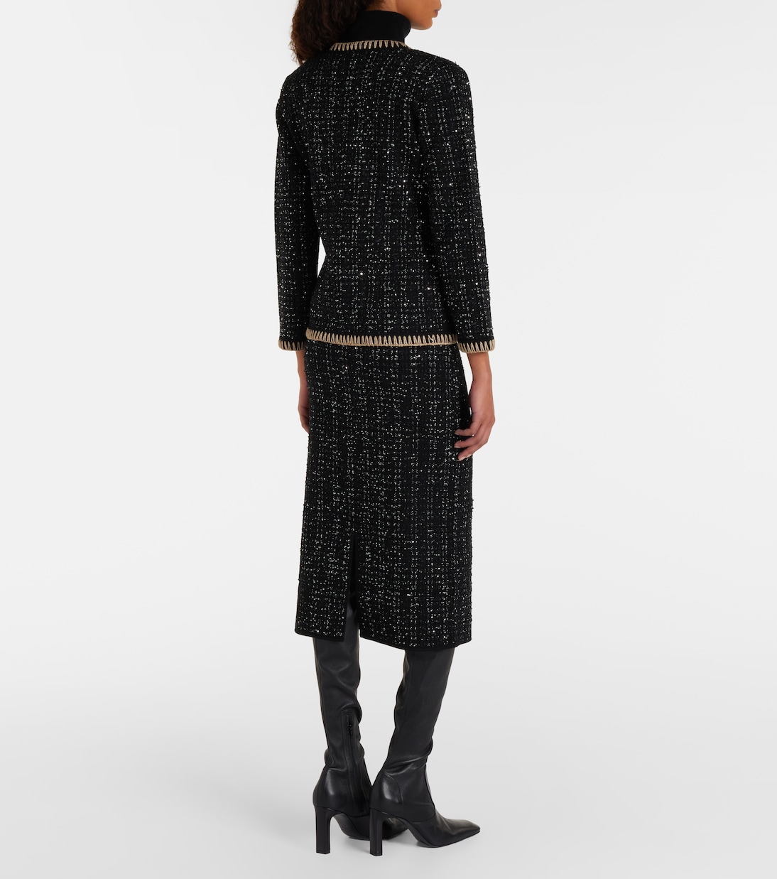 Corbin tweed midi skirt  | Veronica Beard