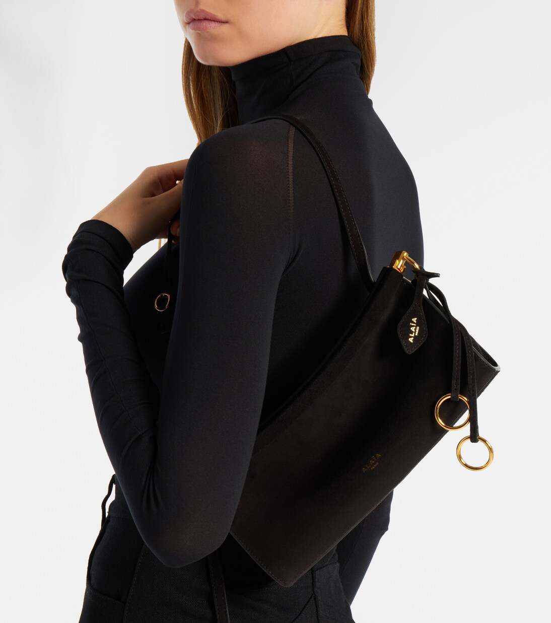 Le Click suede shoulder bag | Alaïa