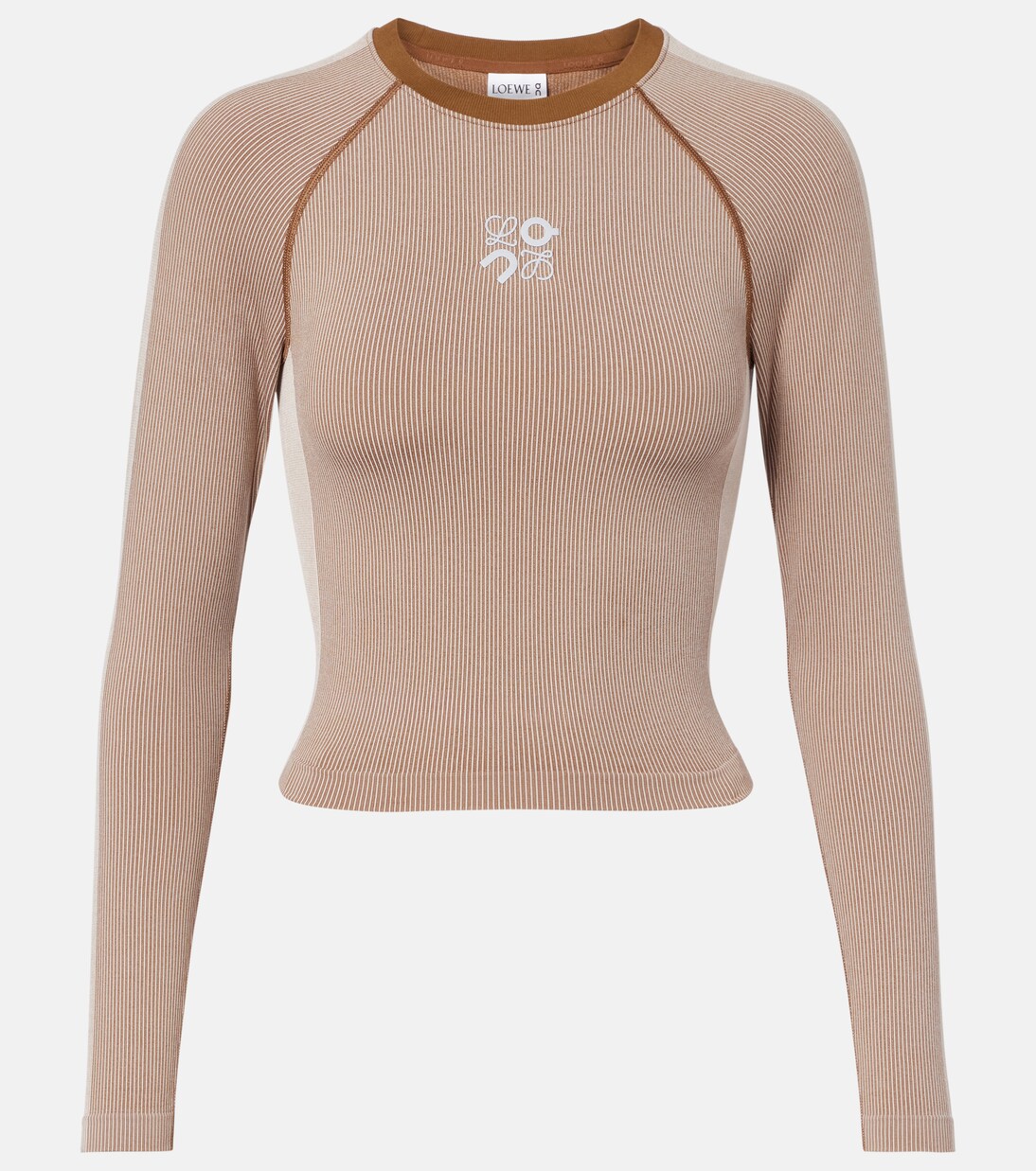 x On ribbed-knit striped top | Loewe