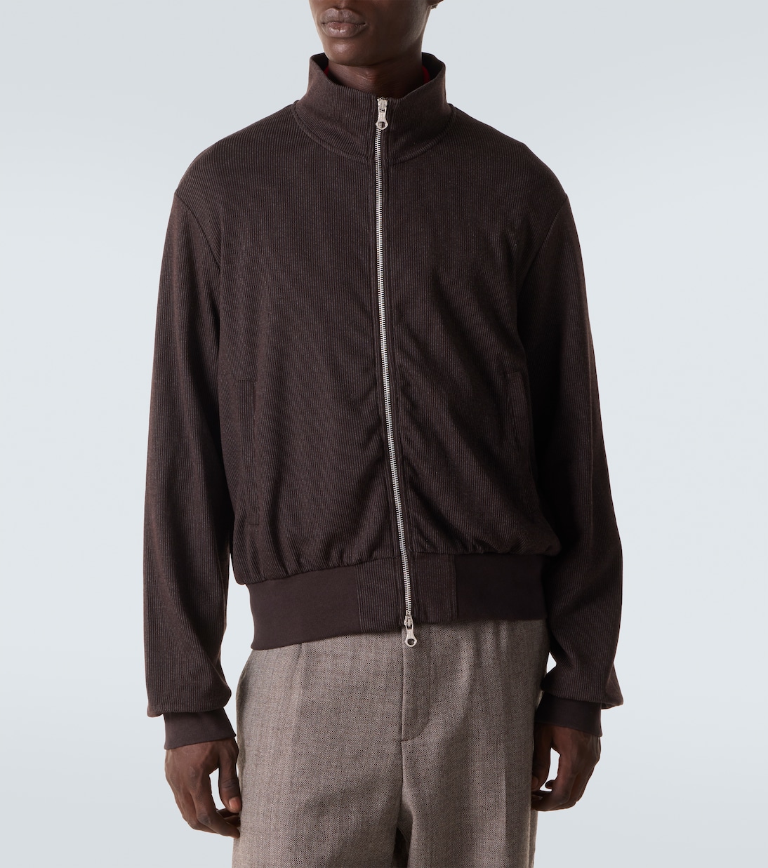 Mob ribbed-knit cotton-blend bomber jacket | Our Legacy