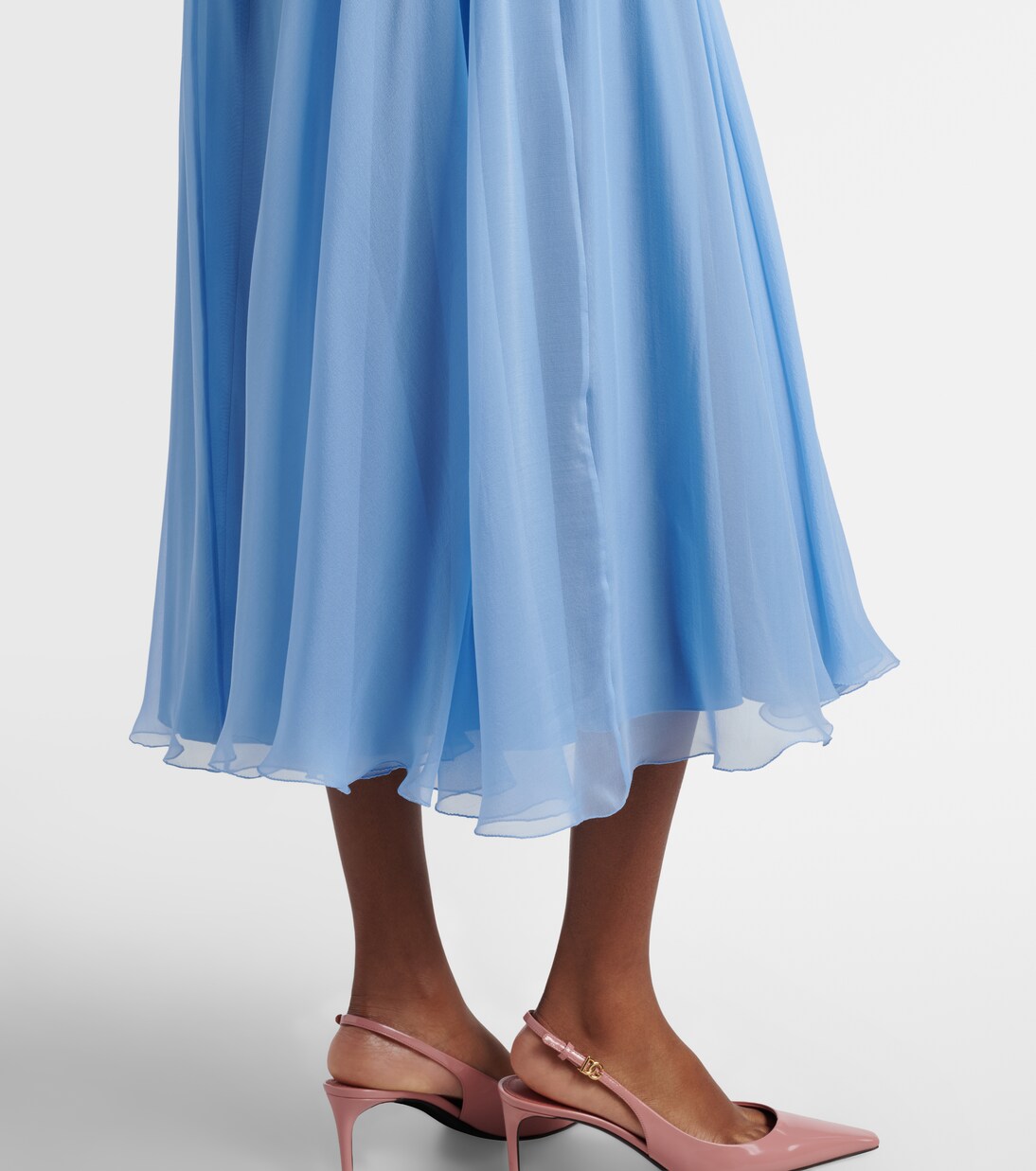 Midirock aus Seiden-Chiffon | Dolce&Gabbana