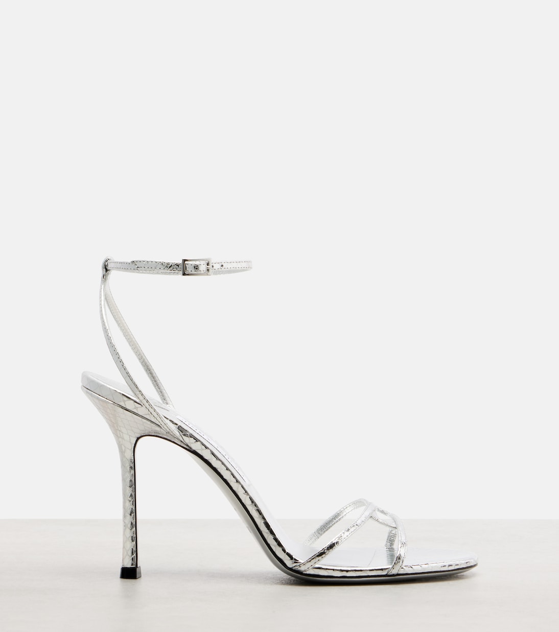 Sandalen Leo 100 aus Metallic-Leder | Jimmy Choo