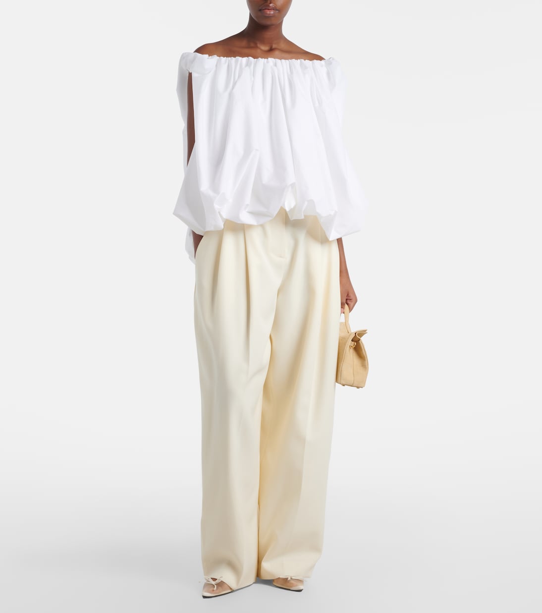 Man's pleated virgin wool wide-leg pants | Jacquemus