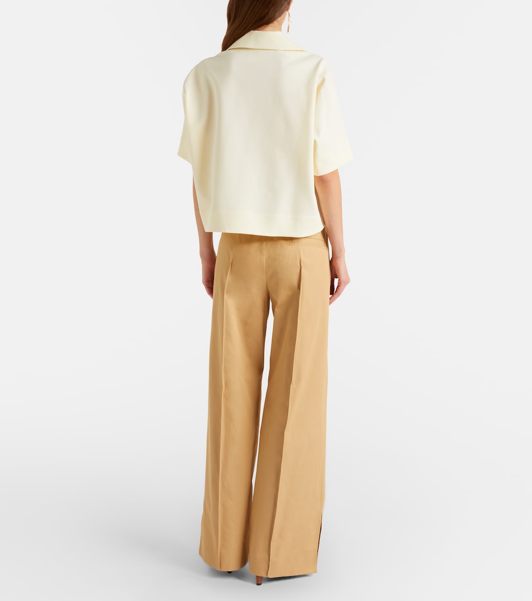 Cotton drill wide-leg pants | Jil Sander