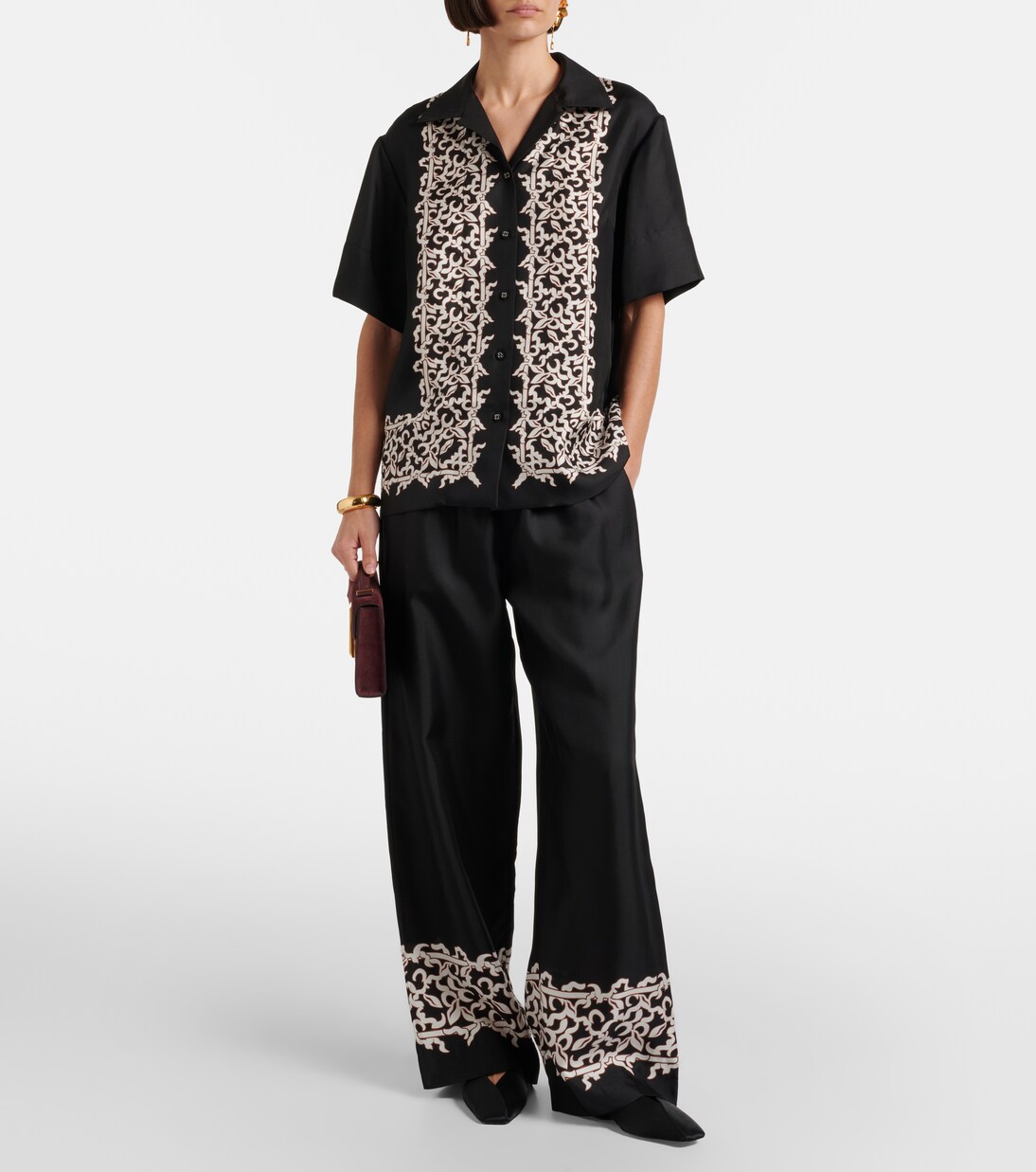 Sundia silk wide-leg pants | Rebecca Vallance