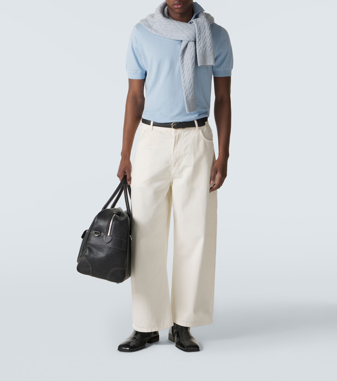 Polo en coton, soie et cachemire | Allude