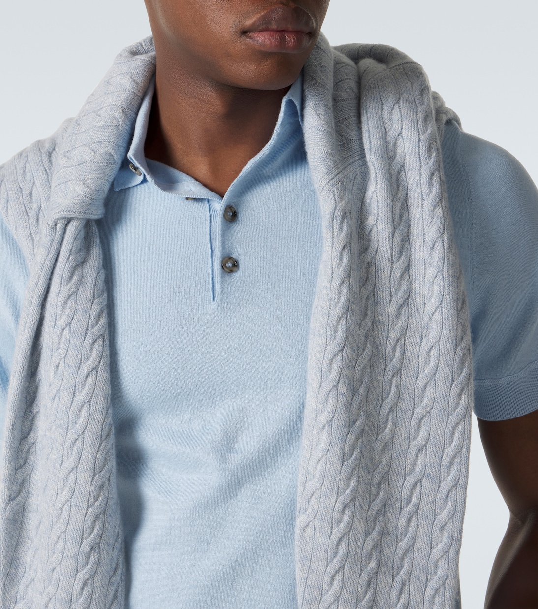 Polo en coton, soie et cachemire | Allude