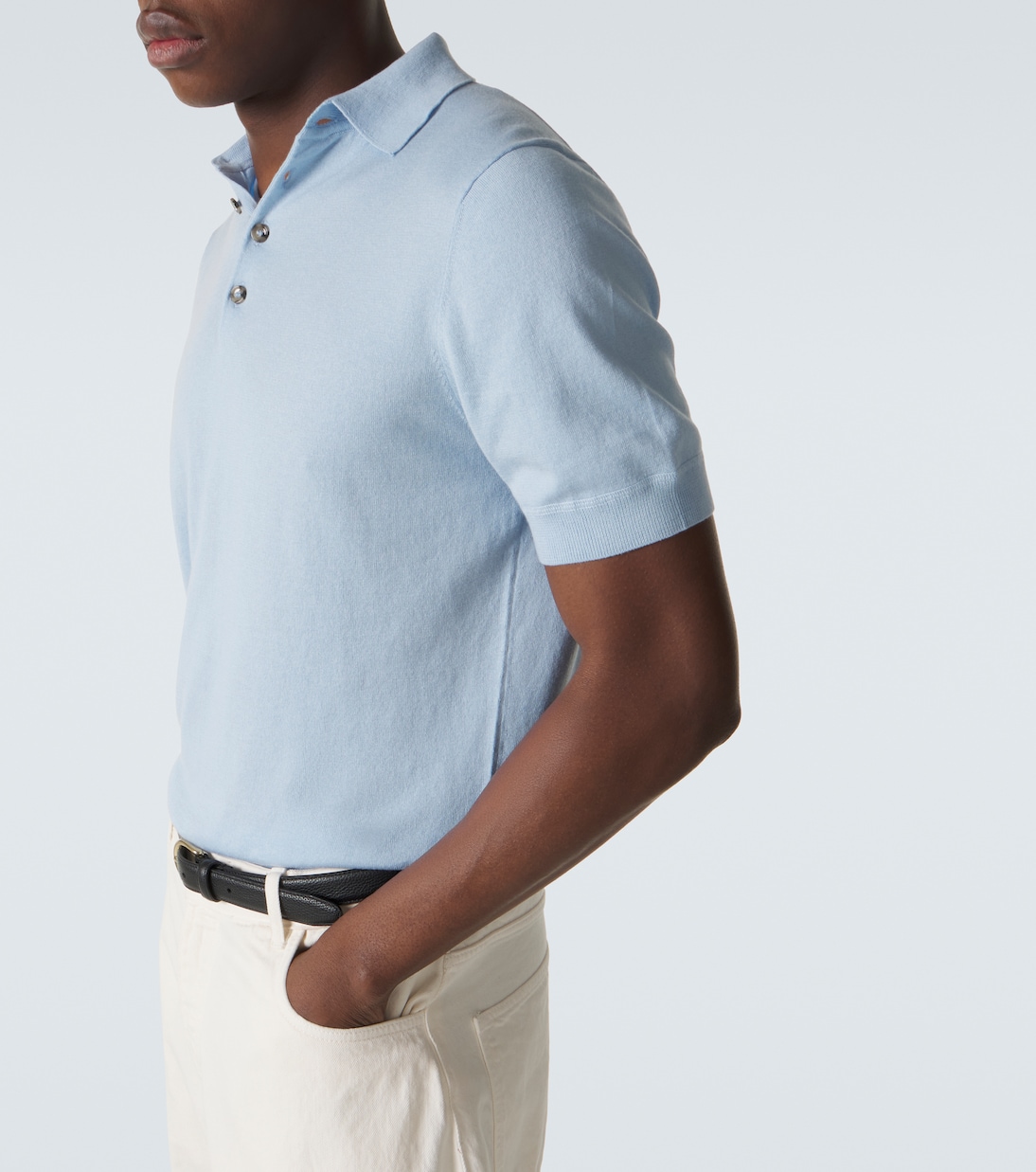 Polo en coton, soie et cachemire | Allude