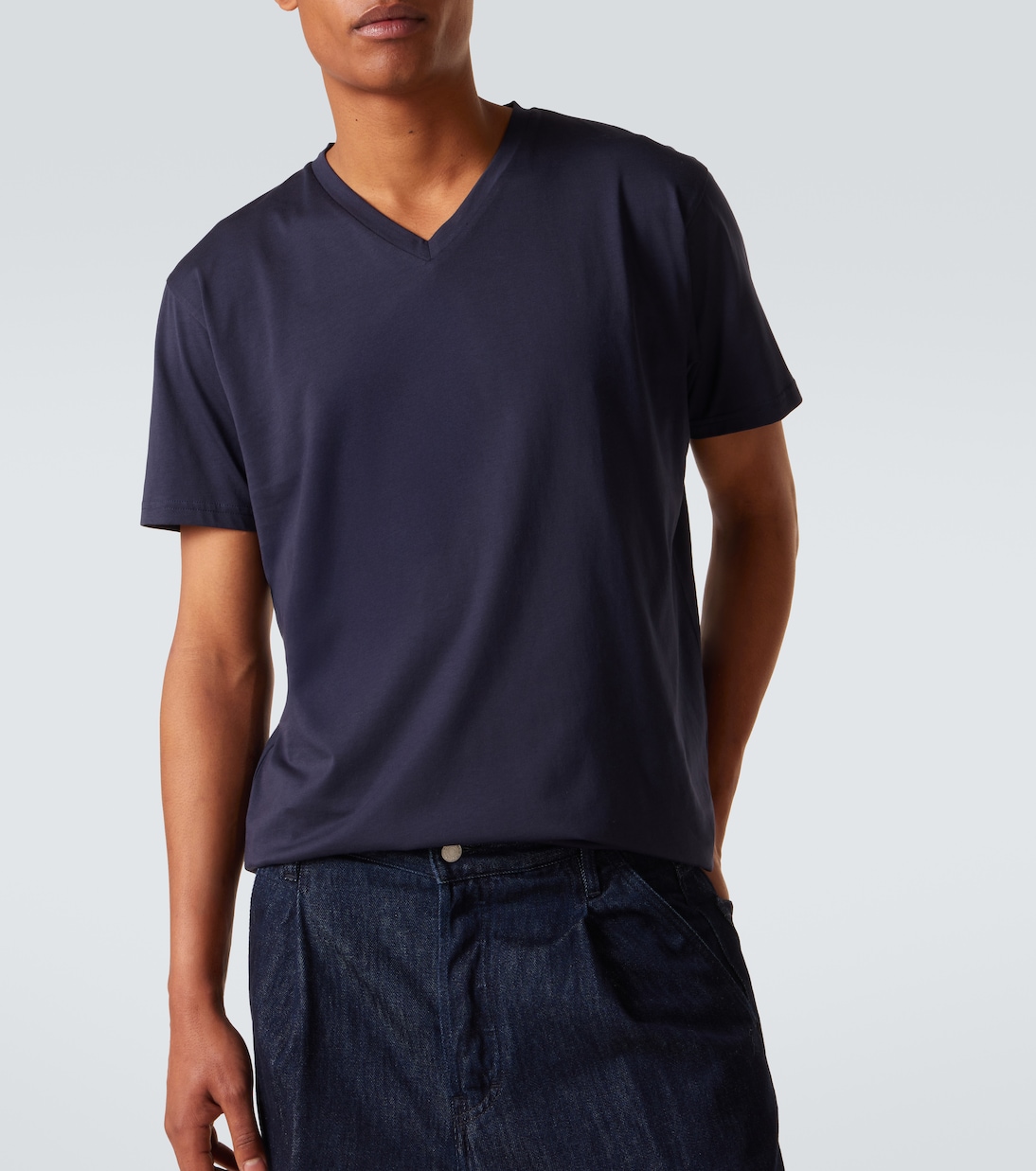 Riviera cotton jersey T-shirt  | Sunspel